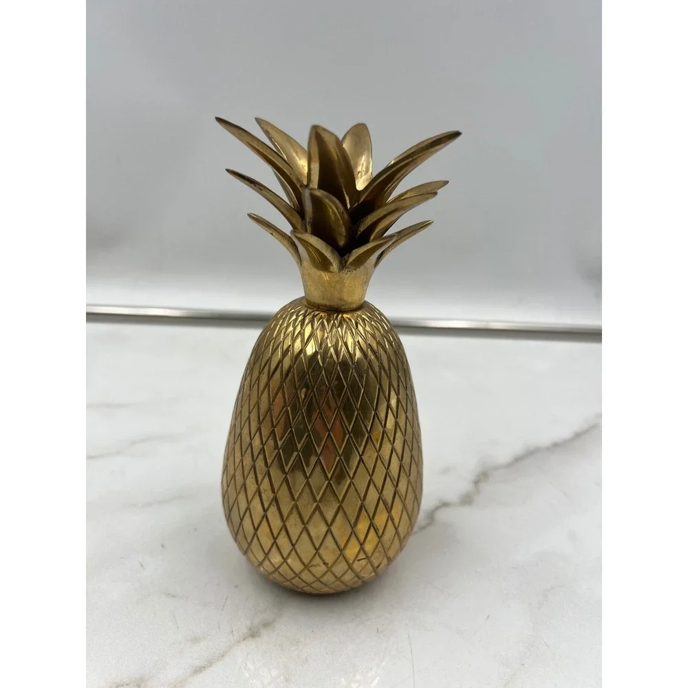 Vintage Penco Industries Brass Pineapple Figurine 7
